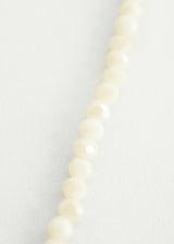 Oatmeal cream crystal necklace