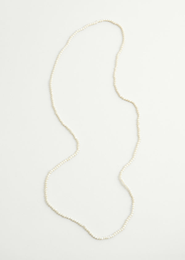 Oatmeal cream crystal necklace