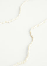Oatmeal cream crystal necklace