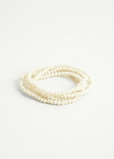Oatmeal cream crystal necklace