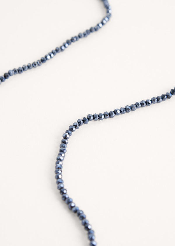 Petrol blue crystal necklace