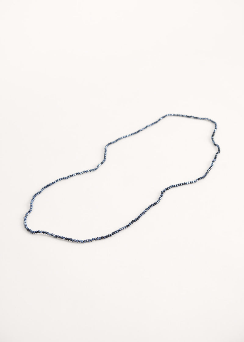 Dark blue crystal necklace