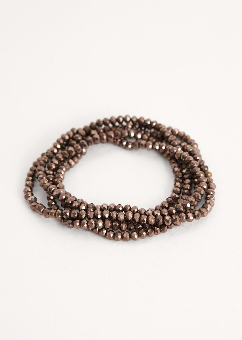 Dark bronze crystal Juli necklace