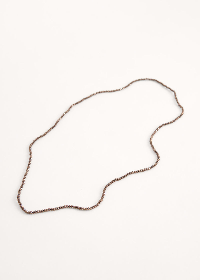 Dark bronze crystal Juli necklace