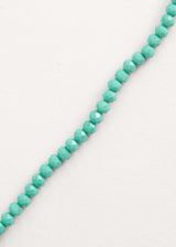 Turquoise green crystal necklace