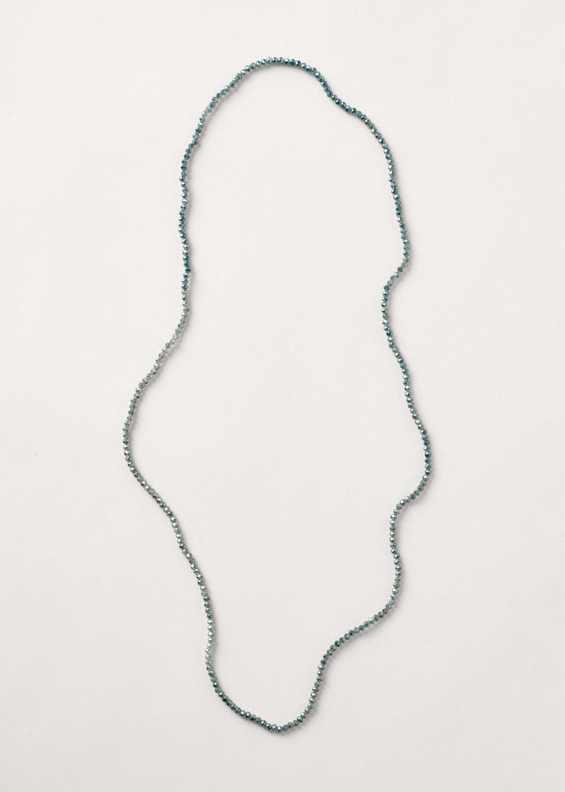 Blue-grey crystal necklace