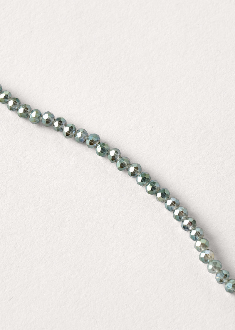 Blue-grey crystal necklace