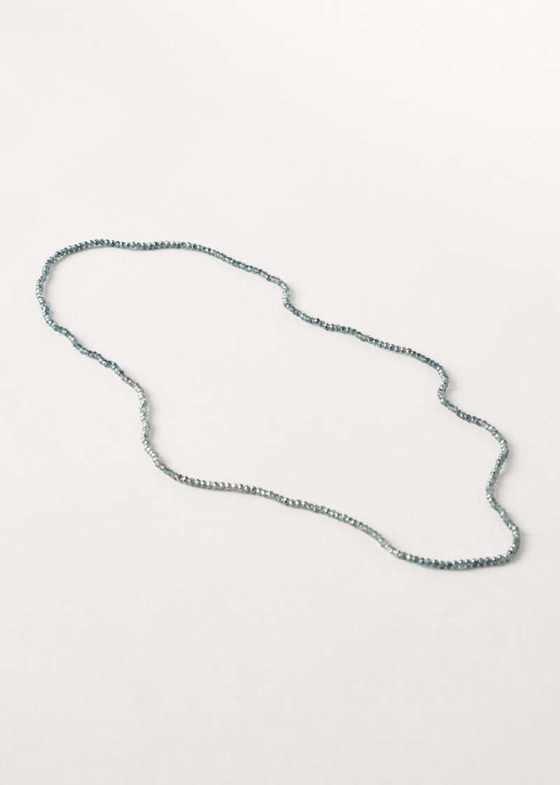 Blue-grey crystal necklace