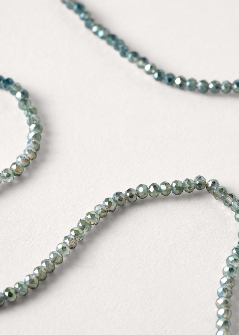 Blue-grey crystal necklace