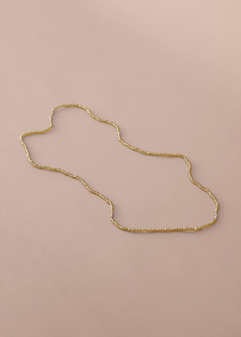 JULI CRYSTAL NECKLACE - OLIVE
