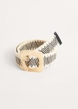 Black and white monochrome belt
