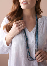 JULI CRYSTAL NECKLACE - BLUE TURQUOISE
