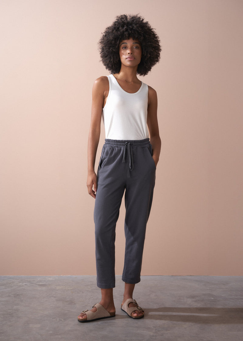 KAT JERSEY TROUSER - CHARCOAL
