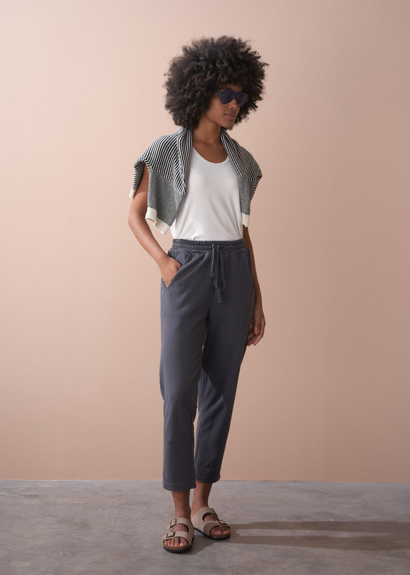 KAT JERSEY TROUSER - CHARCOAL