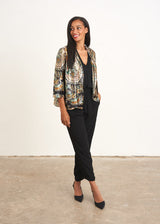 Paisley velvet soft jacket