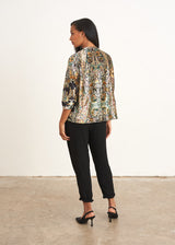 Paisley velvet soft jacket