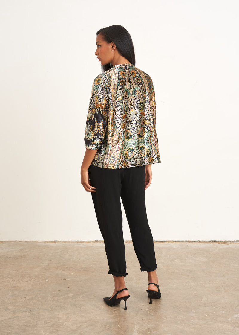 Paisley velvet soft jacket