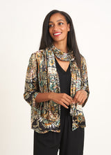 Paisley velvet soft jacket