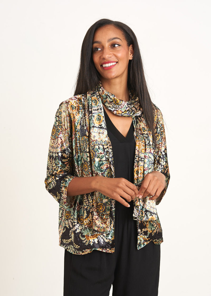 Paisley velvet soft jacket