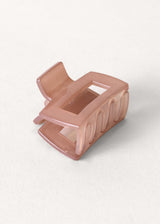 Dusky pink rectangle claw hair clip