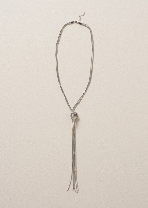 KIRBY KNOT NECKLACE - SILVER