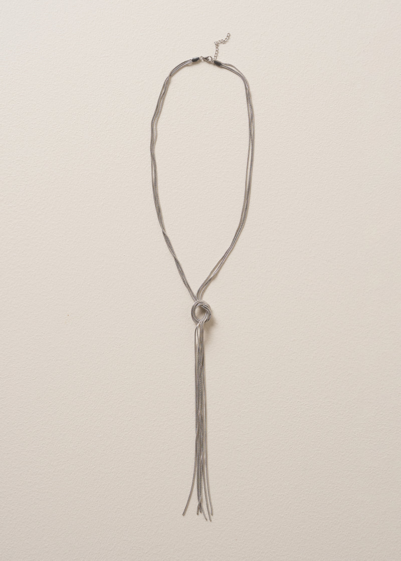 KIRBY KNOT NECKLACE - SILVER