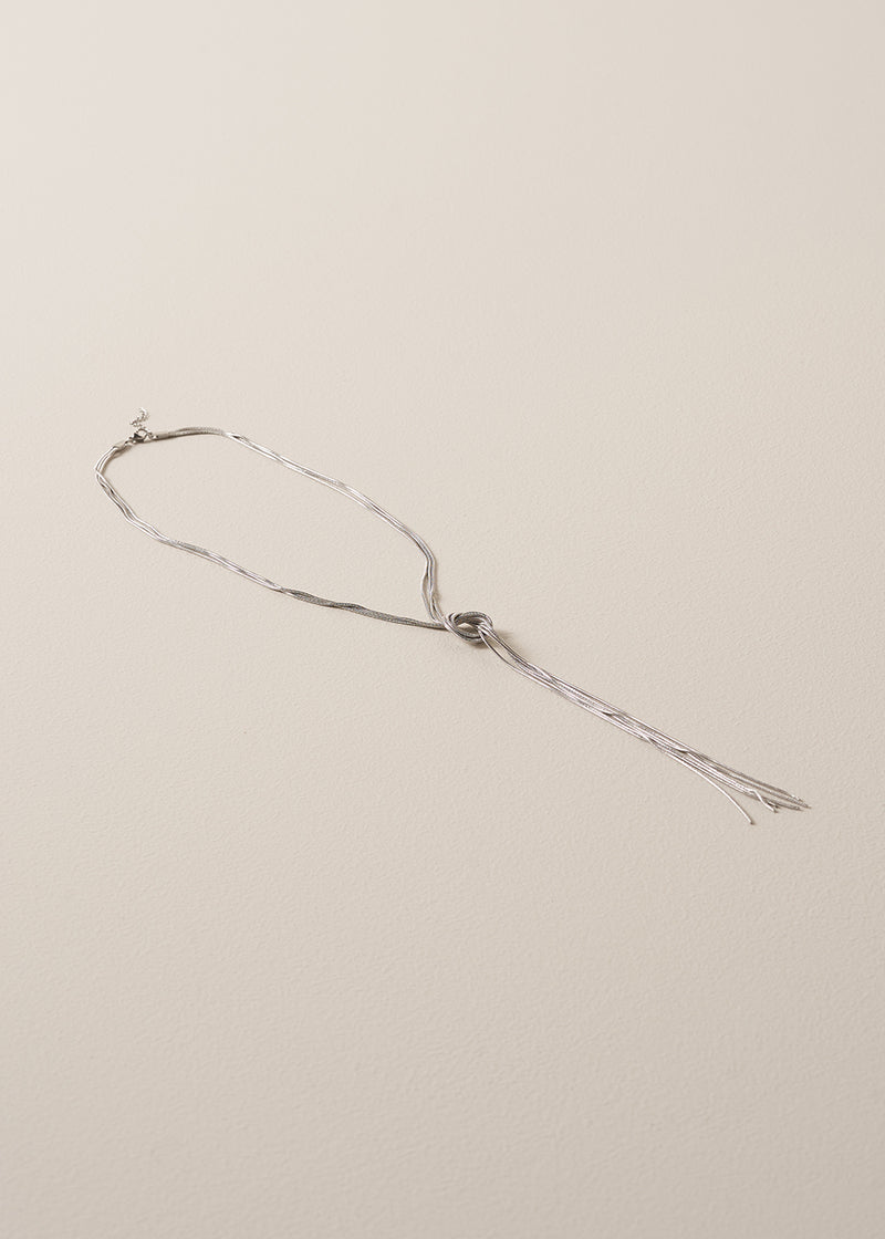 KIRBY KNOT NECKLACE - SILVER