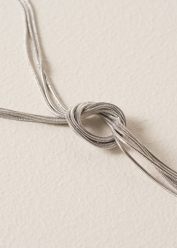 KIRBY KNOT NECKLACE - SILVER