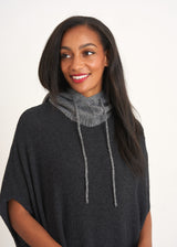 Grey knitted hood