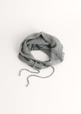 Grey knitted hood