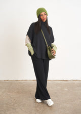 Dark grey high neck jumper