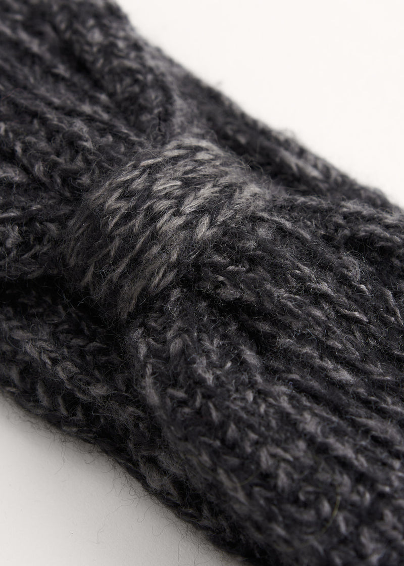 Black marl knitted headwarmer