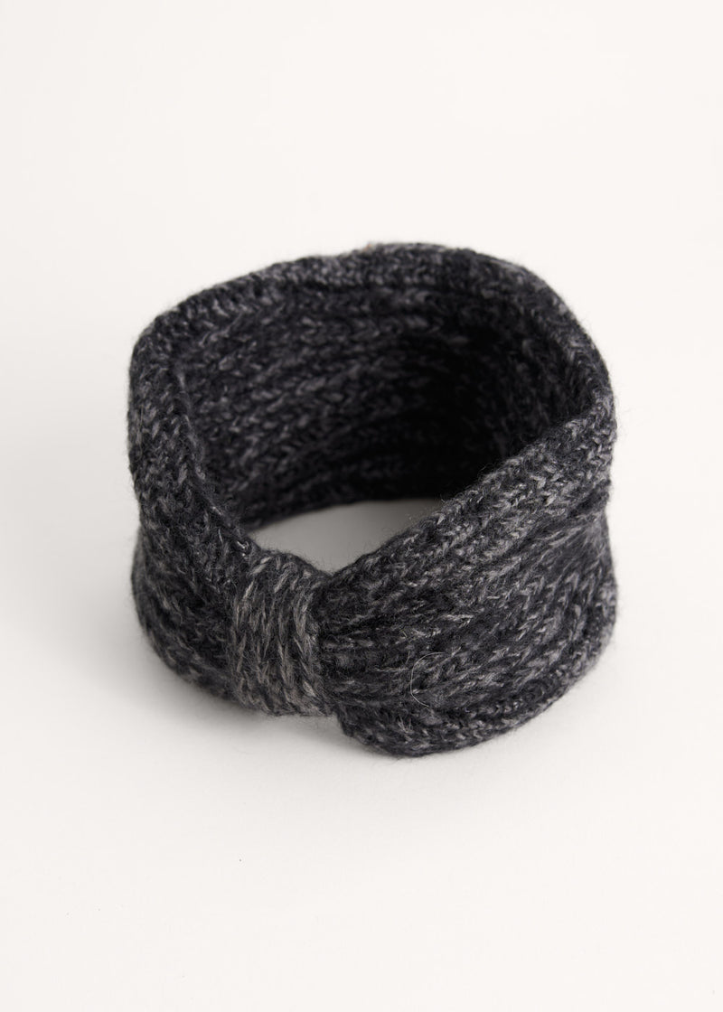 Black marl knitted headwarmer