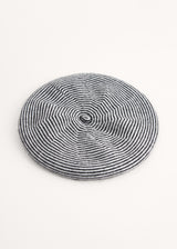 Stripe wool mix beret