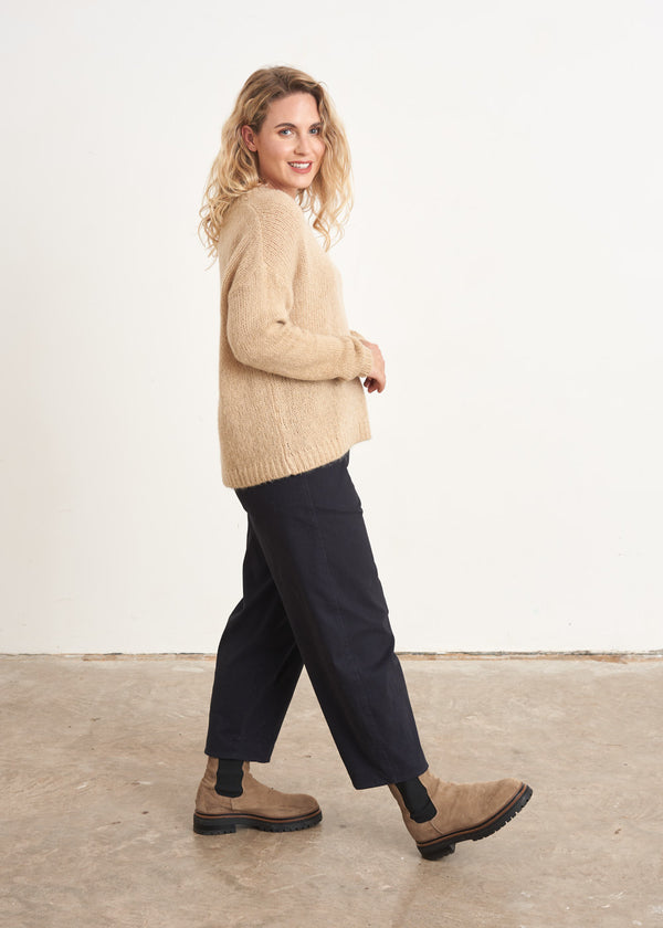 Oatmeal v-neck sweater