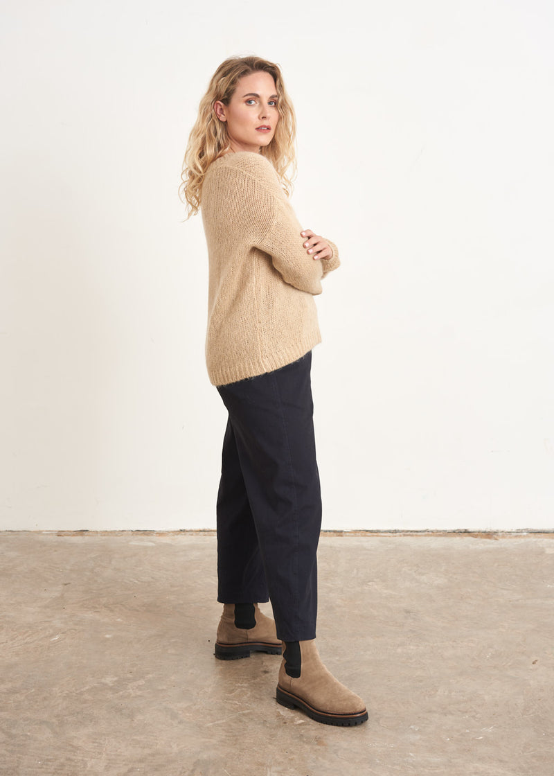 Oatmeal v-neck sweater