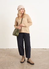 Oatmeal v-neck sweater