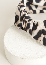 Soft leopard print knot headband