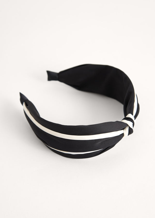 Black and white stripe headband