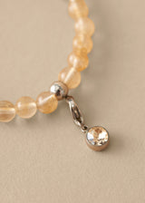 LILLY GLASS BEADED BRACELET - NATURAL