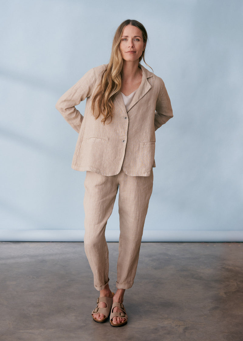 Light beige linen jacket