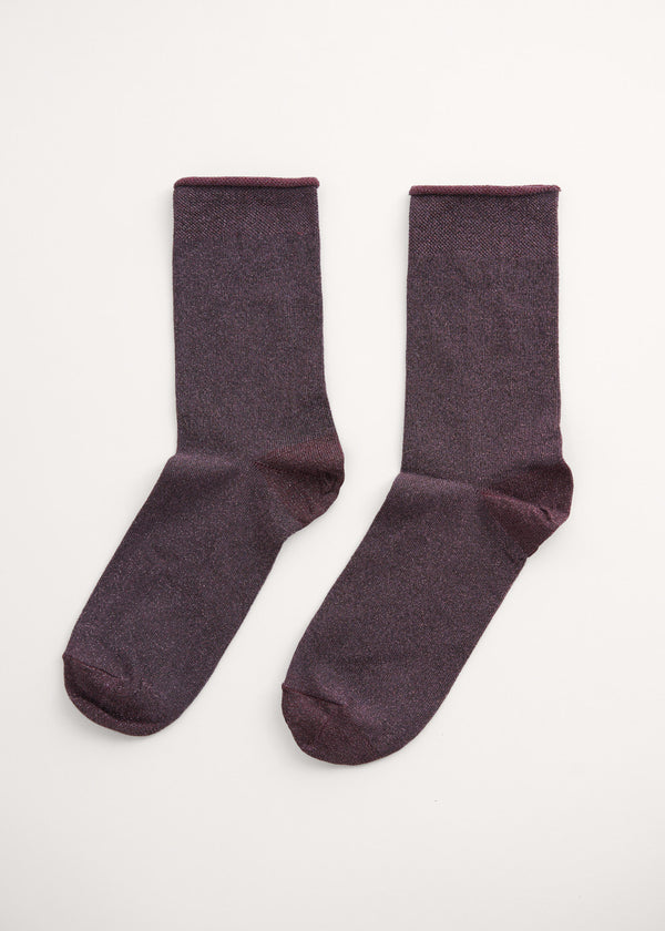 Glitter metallic socks