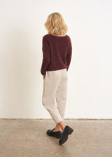 Plum diamante button cardigan 