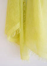 Acid yellow bamboo scarf