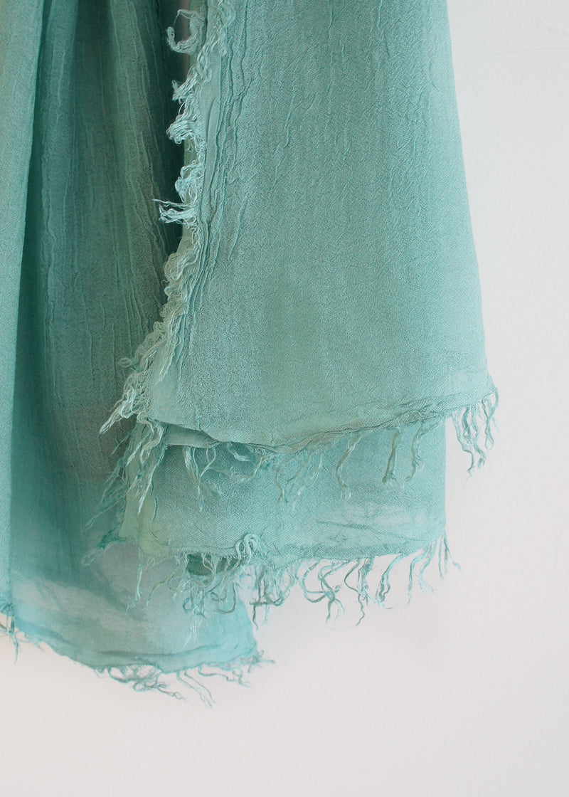 Aqua bamboo scarf