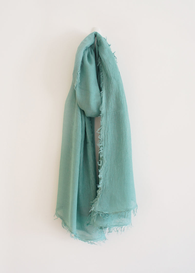 Aqua bamboo scarf