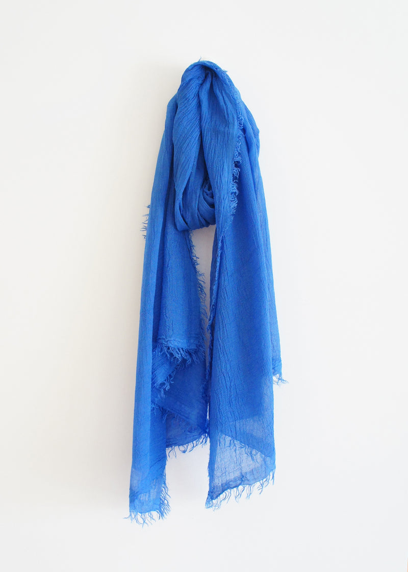 Cobalt blue bamboo scarf