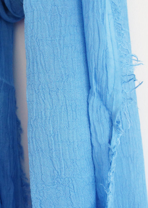Cornflower blue bamboo scarf