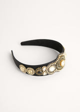 Gold embellished crystal headband