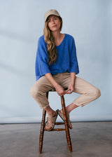 Bright blue cobalt oversized sweater
